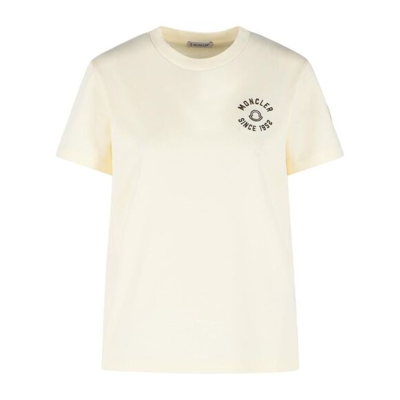 Moncler Cream Cotton T-Shirt Women